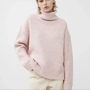 Cozy Pink Turtleneck Sweater